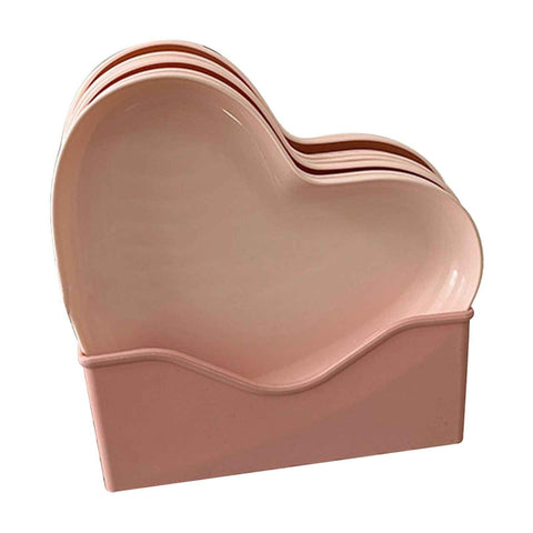 Serving Platter Heart Shape Dinner Plate Plastic Easy to Clean Versatile Kitchen Dinnerware for Party Gathering Wedding 5 Platters with Holder In Australia - Darrahopens