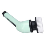 Electric Handheld Brush Adjustable Extension Handle Powerful Highly Efficient Labor Saving Electric Spin Scrubber for Bathroom Kitchen 9 Heads Green