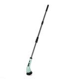 Electric Handheld Brush Adjustable Extension Handle Powerful Highly Efficient Labor Saving Electric Spin Scrubber for Bathroom Kitchen 9 Heads Green