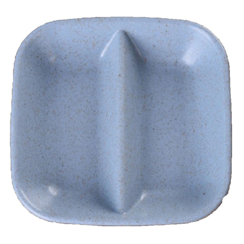 Dipping Bowl Wheat Straw Divided Compact Practical Dip Sauce Dish for Home Kitchen Blue
