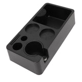 Coffee Tamping Station ABS Modern Multifunctional Coffee Filter Tamper Holder Portafilter Stand for Home Kitchen Cafe Bar Black