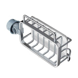 Kitchen Faucet Organizer Multifunctional Rustproof Sponge Dish Soap Brush Sink Caddy Holder with Drip Tray Silver In Australia - Darrahopens
