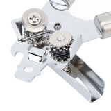 Manual Can Opener Handheld Stainless Steel Effortless Operation Multifunctional Can Bottle Opener for Home Kitchen Stainless Steel Handle