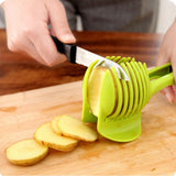 Tomato Slicing Holder ABS Multipurpose Handheld Round Fruit Tong Onion Holder Kitchen Cutting Aid Gadgets Tool for Lemon Egg Vegetables