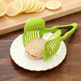 Tomato Slicing Holder ABS Multipurpose Handheld Round Fruit Tong Onion Holder Kitchen Cutting Aid Gadgets Tool for Lemon Egg Vegetables