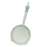 Ladle Fine Mesh Strainer Durable Nylon PVC Handle Heat Resistant Large Capacity Versatile Spoon Ladle for Kitchen Green