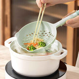 Ladle Fine Mesh Strainer Durable Nylon PVC Handle Heat Resistant Large Capacity Versatile Spoon Ladle for Kitchen Green In Australia - Darrahopens