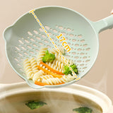 Ladle Fine Mesh Strainer Durable Nylon PVC Handle Heat Resistant Large Capacity Versatile Spoon Ladle for Kitchen Green