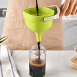 Kitchen Funnel Foldable Silicone Funnel Dispenser 4.1in Wide Mouth Handheld Funnel for Oil Wine In Australia - Darrahopens