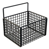 Wall Mounted Storage Basket No Drilling Adhesive Metal Wire Hanging Basket for Kitchen Food Pantry Bathroom Organization Black In Australia - Darrahopens