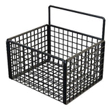 Wall Mounted Storage Basket No Drilling Adhesive Metal Wire Hanging Basket for Kitchen Food Pantry Bathroom Organization Black In Australia - Darrahopens