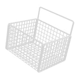 Wall Mounted Storage Basket No Drilling Adhesive Metal Wire Hanging Basket for Kitchen Food Pantry Bathroom Organization White In Australia - Darrahopens