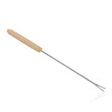 6pcs Stainless Steel Fondue Forks Cheese Fondue Sticks Smore Sticks with Wooden Handle Heat Resistant for Chocolate Cheese