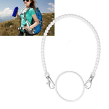 Water Bottle Handle Strap Portable Reliable Multifunctional 37cm Silicone Water Bottle Sling for Outdoor White