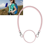 Water Bottle Handle Strap Portable Reliable Multifunctional 37cm Silicone Water Bottle Sling for Outdoor Pink