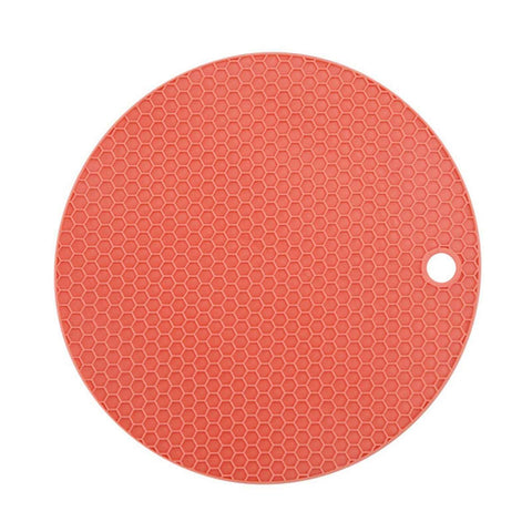 Heat Resistant Mat Silicone Slip Proof Round 17cm Heat Insulation Pad for Kitchen Countertop In Australia - Darrahopens