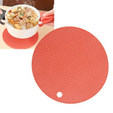 Heat Resistant Mat Silicone Slip Proof Round 17cm Heat Insulation Pad for Kitchen Countertop In Australia - Darrahopens