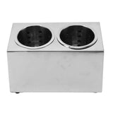 Kitchen Utensil Holder Multi Functional Non Slip Bottom Stainless Steel Knife Fork Storage Bucket 2 Holes In Australia - Darrahopens