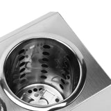 Kitchen Utensil Holder Multi Functional Non Slip Bottom Stainless Steel Knife Fork Storage Bucket 2 Holes