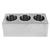 Kitchen Utensil Holder Multi Functional Non Slip Bottom Stainless Steel Knife Fork Storage Bucket 3 Holes In Australia - Darrahopens