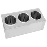 Kitchen Utensil Holder Multi Functional Non Slip Bottom Stainless Steel Knife Fork Storage Bucket 3 Holes In Australia - Darrahopens