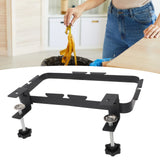 Trash Bag Holder Rack with Adjustable Clamp Hanging Stand Carbon Steel Portable Heavy Load Garbage Hook for Cabinet Camp