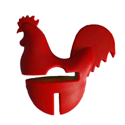 Kitchen Rooster Pot Clip Soft Elastic Silicone Rooster Kitchen Accessories Clip for Home Red In Australia - Darrahopens