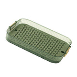 Dish Drain Tray Multipurpose Innovative Light Luxury Double Layers Efficient Draining Drain Tray for Tea Fruit Dish L In Australia - Darrahopens