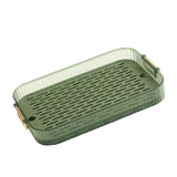 Dish Drain Tray Multipurpose Innovative Light Luxury Double Layers Efficient Draining Drain Tray for Tea Fruit Dish L In Australia - Darrahopens