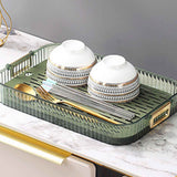 Dish Drain Tray Multipurpose Innovative Light Luxury Double Layers Efficient Draining Drain Tray for Tea Fruit Dish L In Australia - Darrahopens