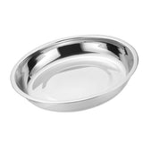 Metal Dinner Plates 304 Stainless Steel Round Camping Plates Thickened Soup Plate Tableware Tool M (18cm)