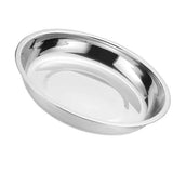 Metal Dinner Plates 304 Stainless Steel Round Camping Plates Thickened Soup Plate Tableware Tool M (18cm) In Australia - Darrahopens