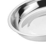 Metal Dinner Plates 304 Stainless Steel Round Camping Plates Thickened Soup Plate Tableware Tool M (18cm) In Australia - Darrahopens
