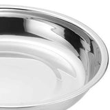 Metal Dinner Plates 304 Stainless Steel Round Camping Plates Thickened Soup Plate Tableware Tool M (18cm) In Australia - Darrahopens