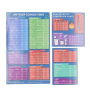 3pcs Fryer Magnetic Cheat Sheet Set Fryer Accessories Cook Times Fryer Accessory Magnet Sheet Quick Reference Guide for Cooking Frying In Australia - Darrahopens