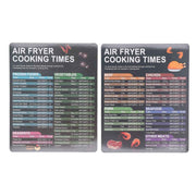 2PCS Fryer Cheat Sheet Magnetic Cooking Times Chart Easy to Read Reference Guide Water Oil Resistant Fryer Accessory for Kitchen In Australia - Darrahopens