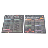 2PCS Fryer Cheat Sheet Magnetic Cooking Times Chart Easy to Read Reference Guide Water Oil Resistant Fryer Accessory for Kitchen In Australia - Darrahopens