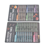2PCS Fryer Cheat Sheet Magnetic Cooking Times Chart Easy to Read Reference Guide Water Oil Resistant Fryer Accessory for Kitchen In Australia - Darrahopens