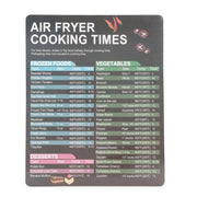 2PCS Fryer Cheat Sheet Magnetic Cooking Times Chart Easy to Read Reference Guide Water Oil Resistant Fryer Accessory for Kitchen
