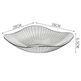 Transparent Grey Fruit Plate Large Plastic Serving Bowl Hand Made Candy Snack Bowl for Living Room Restaurant Party