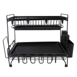 Dish Drying Rack 2 Layer Foldable Versatile Convenient Storage Dish Drainer Rack with Utensil Holder for Home In Australia - Darrahopens