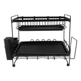 Dish Drying Rack 2 Layer Foldable Versatile Convenient Storage Dish Drainer Rack with Utensil Holder for Home In Australia - Darrahopens