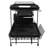 Dish Drying Rack 2 Layer Foldable Versatile Convenient Storage Dish Drainer Rack with Utensil Holder for Home In Australia - Darrahopens