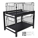 Under Sink Organizer Iron 2 Tier Pull Out Spice Rack Countertop Storage Shelf for Kitchen Bathroom Cabinet In Australia - Darrahopens