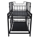 Under Sink Organizer Iron 2 Tier Pull Out Spice Rack Countertop Storage Shelf for Kitchen Bathroom Cabinet