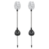 2PCS Solar Garden Light Waterproof Solar Powered Stake Lawn Lamp for Outdoor Courtyard Decor Warm Light