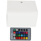 Wall Lamp RGBW Remote Control 5W Aluminum LED Wall Light for Bedroom Hallway StairsWhite Shell