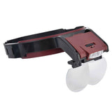 LED Head-mounted Jewelry Magnifying Glass Four Groups of Lenses Head-mounted Magnifier for Reading Painting Repairing Appreciating Jewelry In Australia - Darrahopens