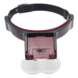 LED Head-mounted Jewelry Magnifying Glass Four Groups of Lenses Head-mounted Magnifier for Reading Painting Repairing Appreciating Jewelry In Australia - Darrahopens