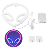 Unique Alien Neon Light Battery/USB Operated Decorative LED Neon Sign Wall Decoration Pink Blue In Australia - Darrahopens